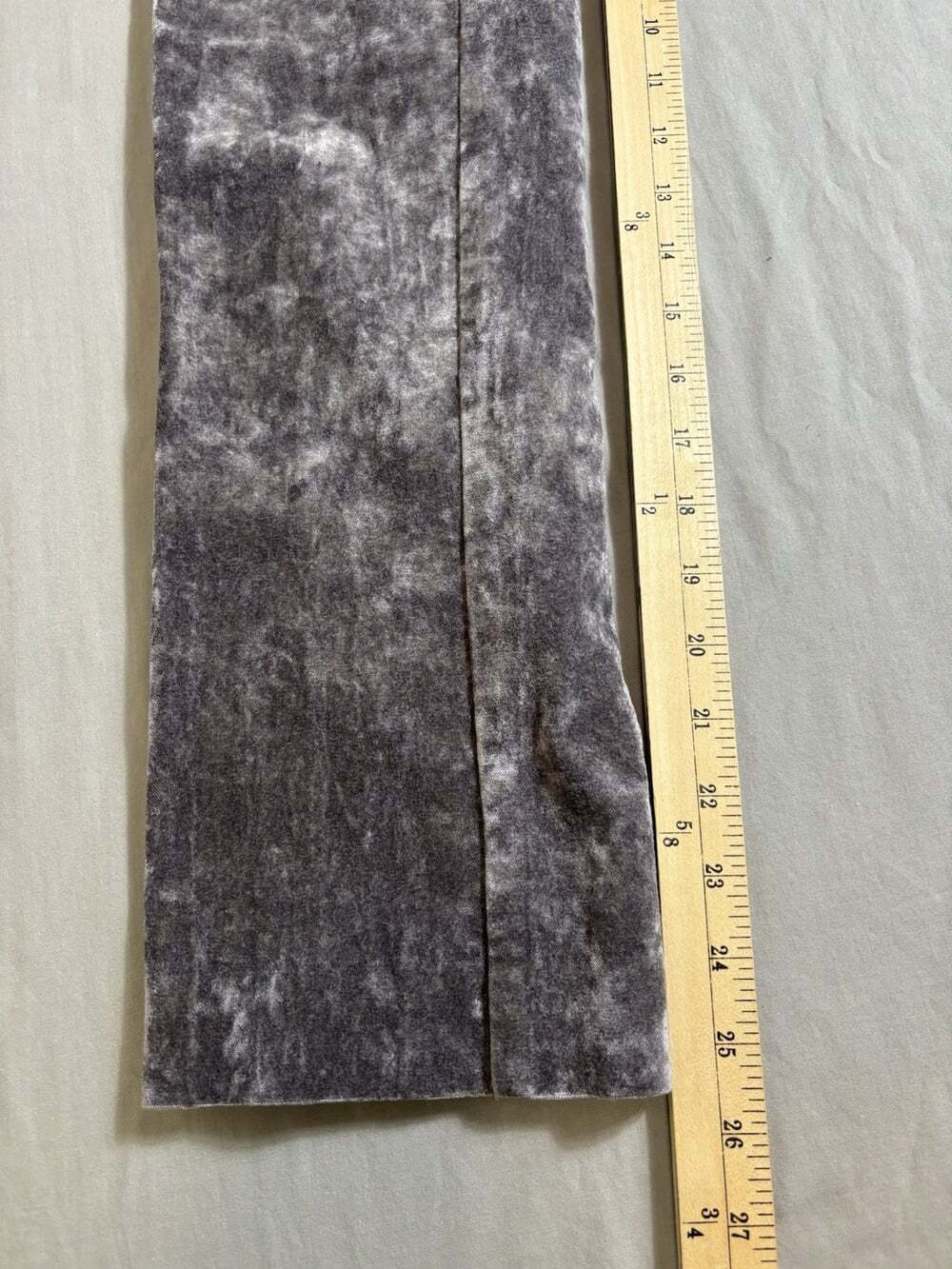 THE ESSENTIAL Anthropologie Gray velvet Velour pants Women's Size Zero 0 - Picture 4 of 7